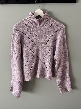 LINE Lavender Marled Mock Neck Sweater